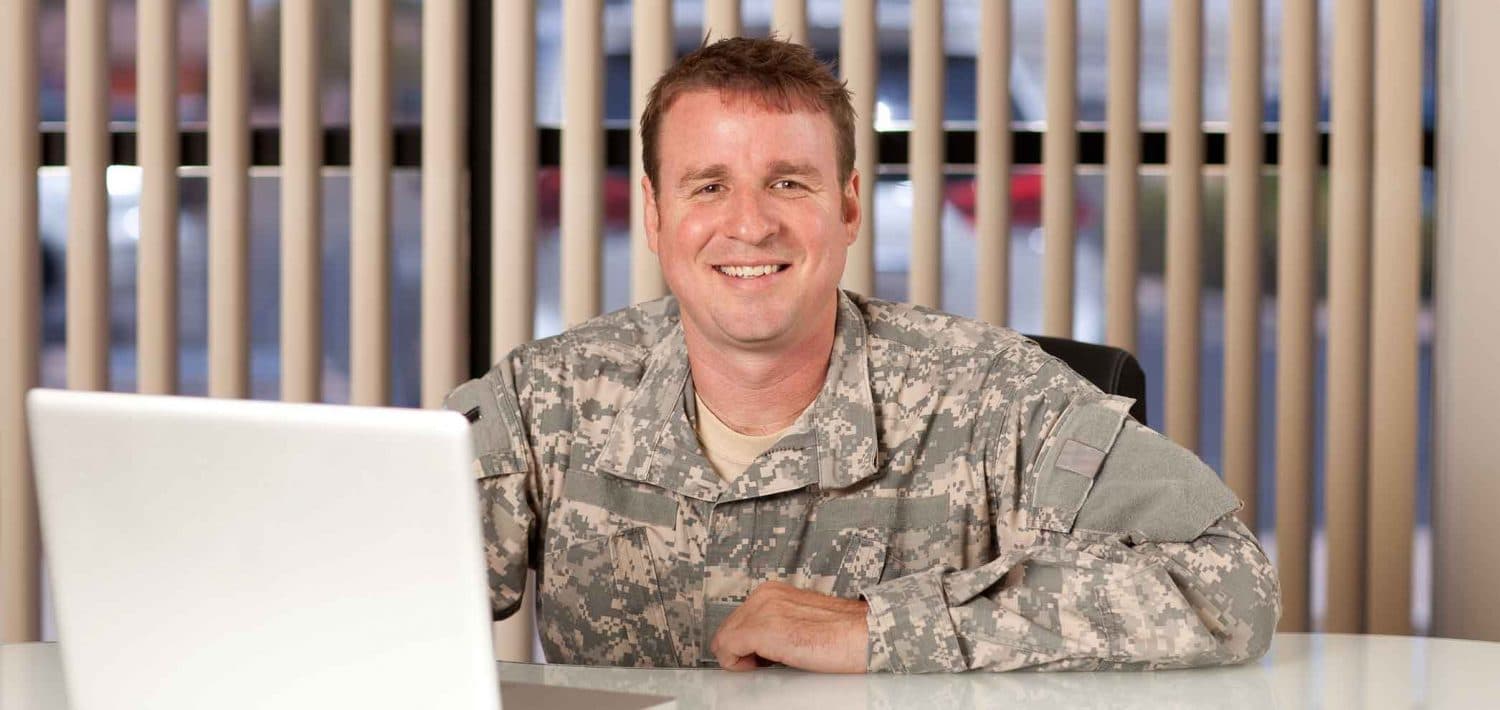 Military student applying online.