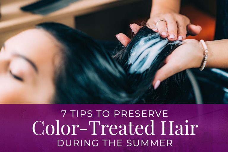 Girl getting hair washed at salon